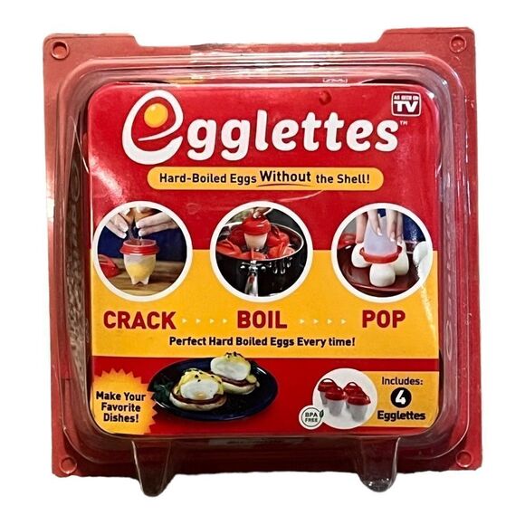 Egglettes Hard Boiled Egg Maker 4 Count As Seen on TV Sealed New - Picture 1 of 10